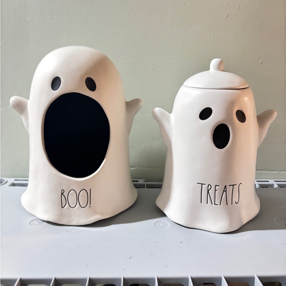 Rae Dunn White Ghost Halloween Decor Set